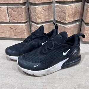 Nike Air Max 270 Toddler Athletic Shoes Black White 13C AO2372-001